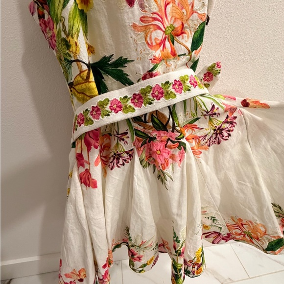 HEMANT & NANDITA floral belted dress - Picture 9 of 9